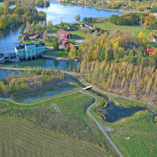 Aerial view of Norrbyströmmen